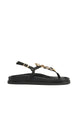 BLACK LEATHER/STONES