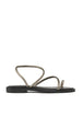 BLACK LEATHER/METAL STRAP