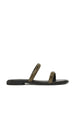 BLACK LEATHER/STRASS