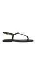 BLACK LEATHER/GOLD STONES